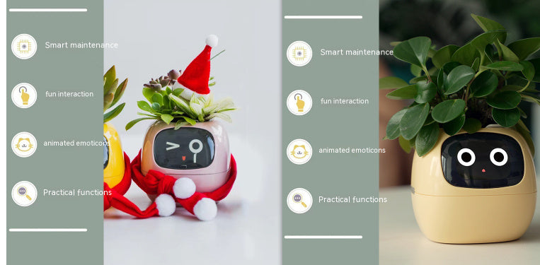 Smart Planter – AI-Powered Plant Care with 49+ Expressions, Smart Sensors, and Real-Time Water Monitoring