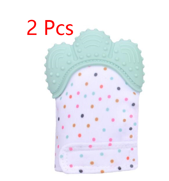 Baby Teether Silicone Molar Gloves with Sound Toys - Anti-Bite Relief for Infants
