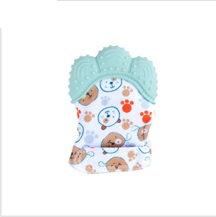 Baby Teether Silicone Molar Gloves with Sound Toys - Anti-Bite Relief for Infants