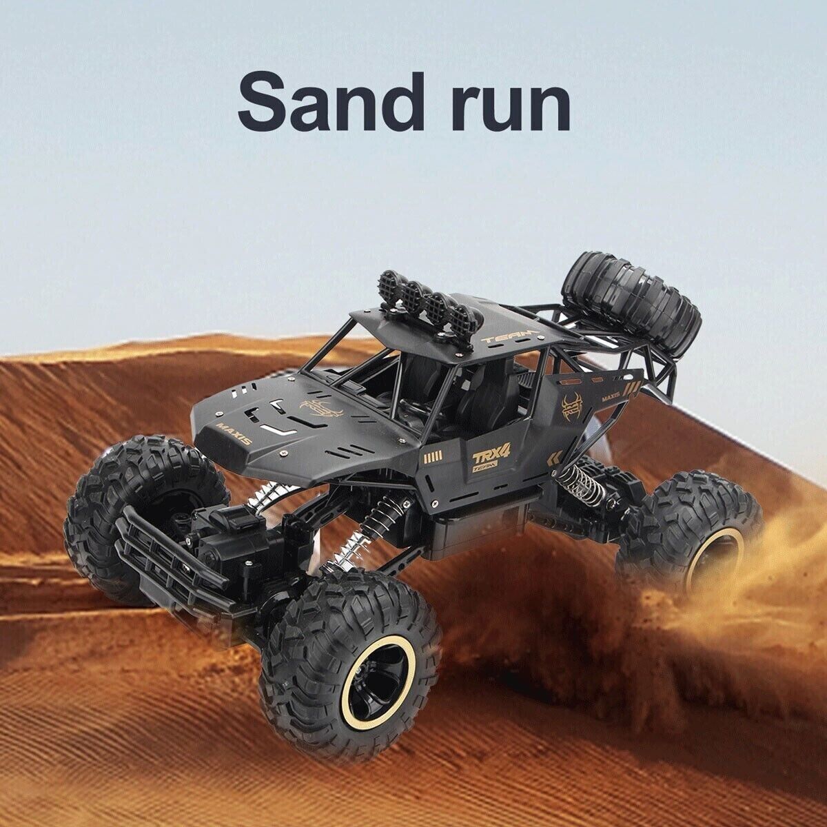XL Large 4WD RC Monster Truck – 1:12 Scale Big Wheel Remote Control Car for Kids & Adults | Off-Road Rock Crawler with 2 Rechargeable Batteries