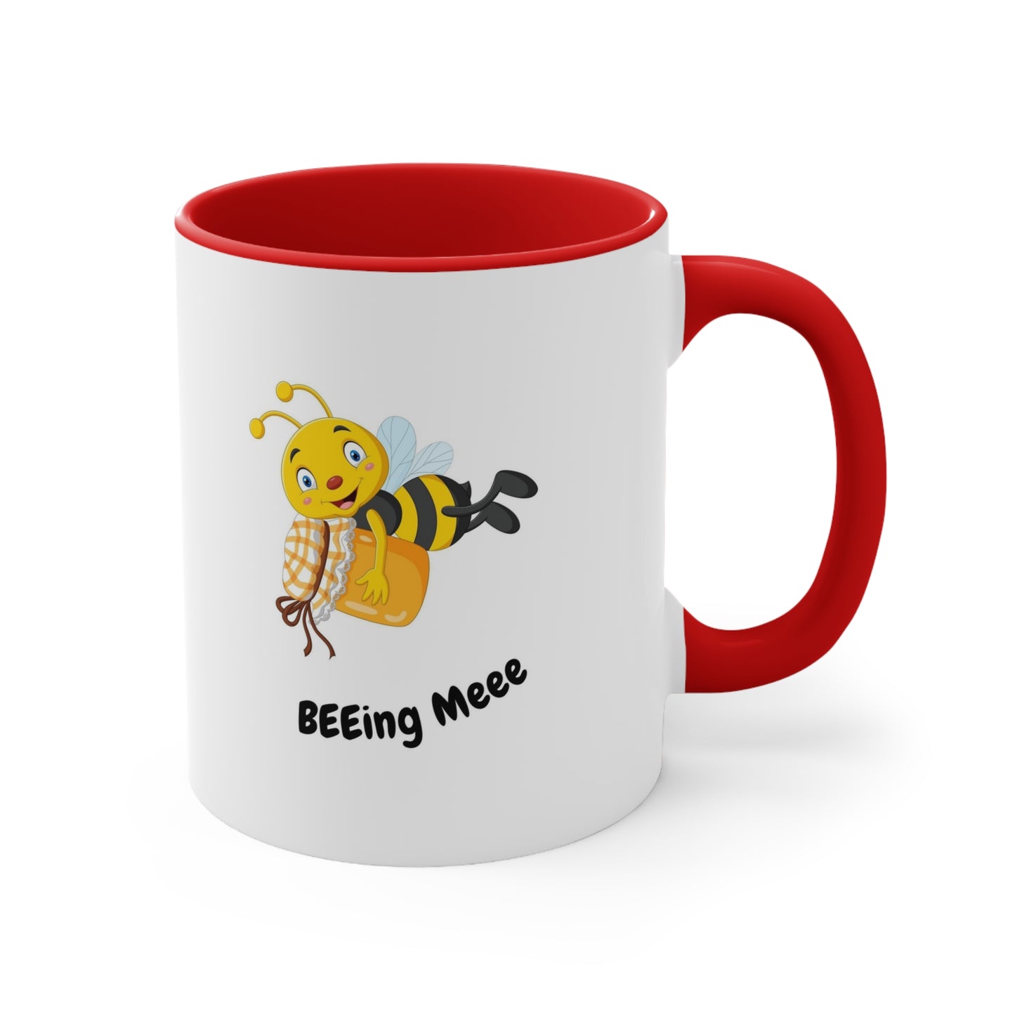 Customizable Accent Coffee Mug – 11oz Ceramic Mug with Vibrant Colours