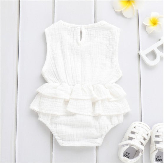 Striped Sleeveless Pettiskirt for Baby Girls – Comfortable Cotton Dress for 70cm to 100cm