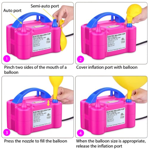13000Pa Electric Balloon Inflator with Dual Nozzle – Fast Party Air Pump for Balloons, Weddings & Xmas UK
