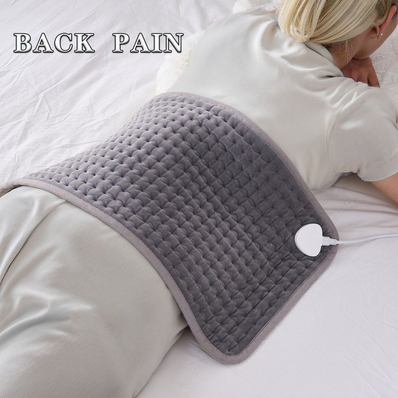 Electric Heat Pad for Back, Neck & Shoulder Pain Relief – 9 Heat Settings, Energy-Efficient, Soft Microplush