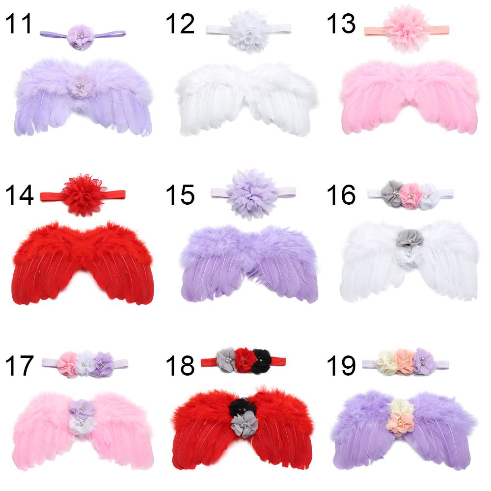 Newborn Angel Feather Wings with Flower Headband - Everything Amazing