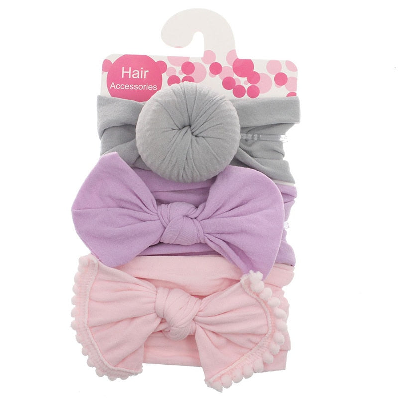 Soft Nylon Elastic Baby Headband Set: Stylish Bows for Newborn Girls - Everything Amazing