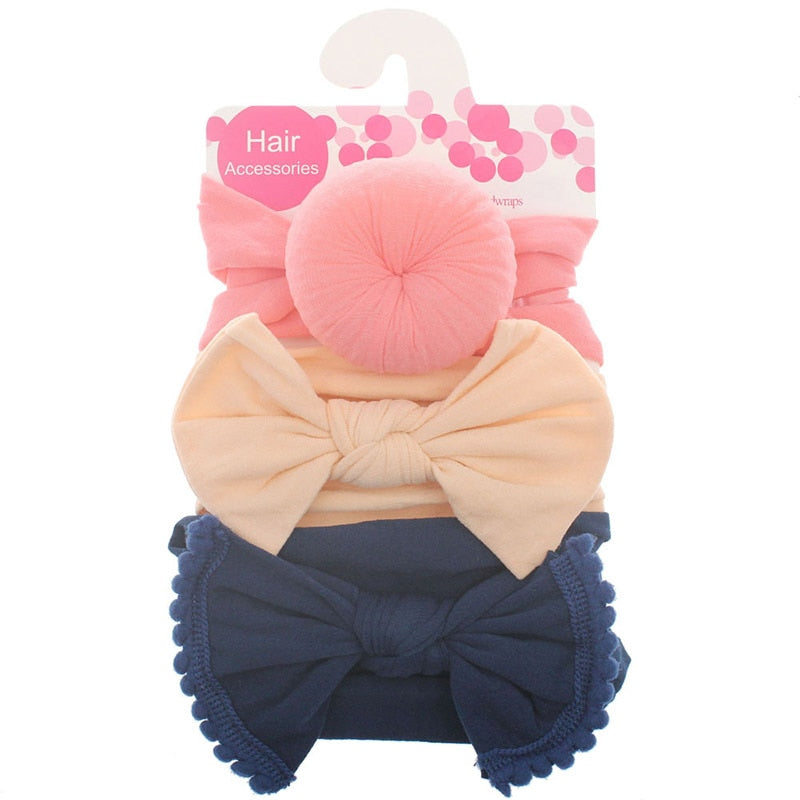 Soft Nylon Elastic Baby Headband Set: Stylish Bows for Newborn Girls - Everything Amazing