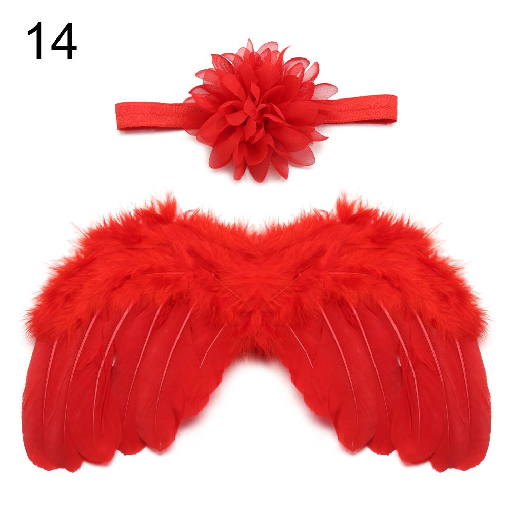 Newborn Angel Feather Wings with Flower Headband - Everything Amazing