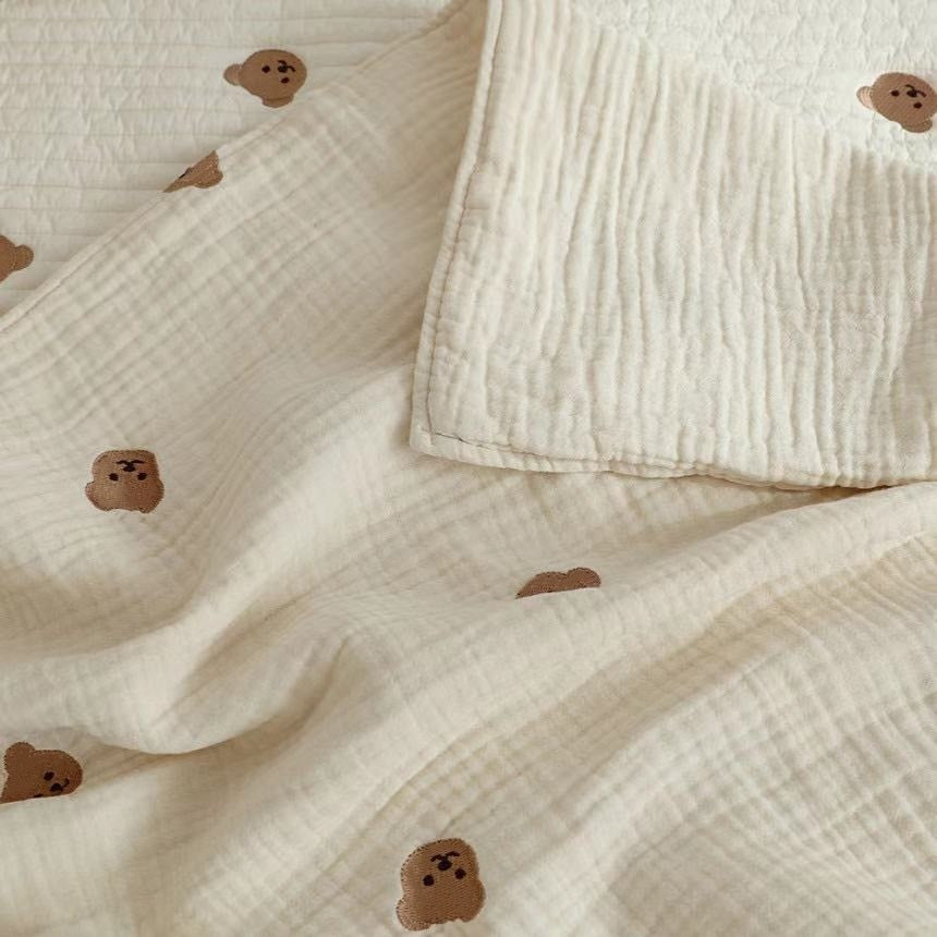 Korean Bear Embroidery Kids Sleeping Blanket - Everything Amazing