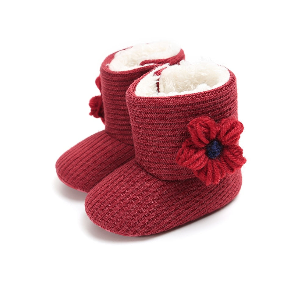 Baby boots with cotton exterior
