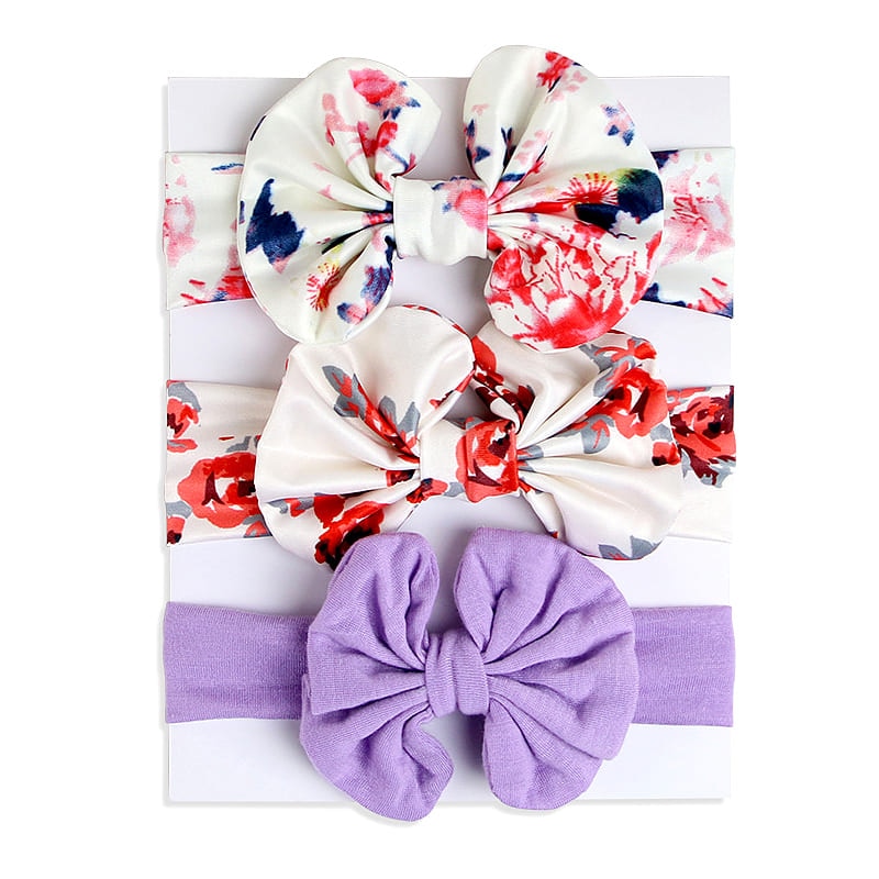 Soft Nylon Elastic Baby Headband Set: Stylish Bows for Newborn Girls - Everything Amazing