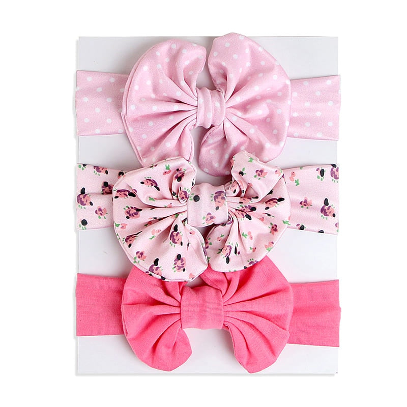 Soft Nylon Elastic Baby Headband Set: Stylish Bows for Newborn Girls - Everything Amazing