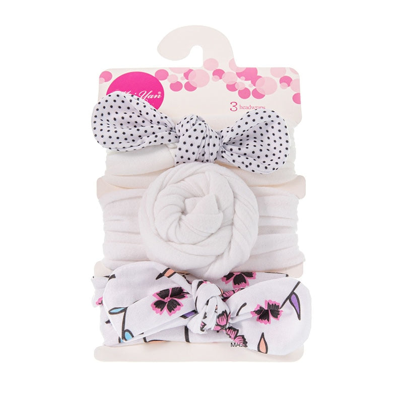 Soft Nylon Elastic Baby Headband Set: Stylish Bows for Newborn Girls - Everything Amazing