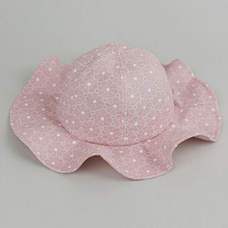Purple baby sun hat with butterfly accent