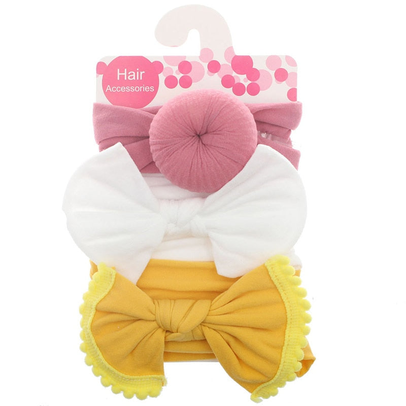 Soft Nylon Elastic Baby Headband Set: Stylish Bows for Newborn Girls - Everything Amazing