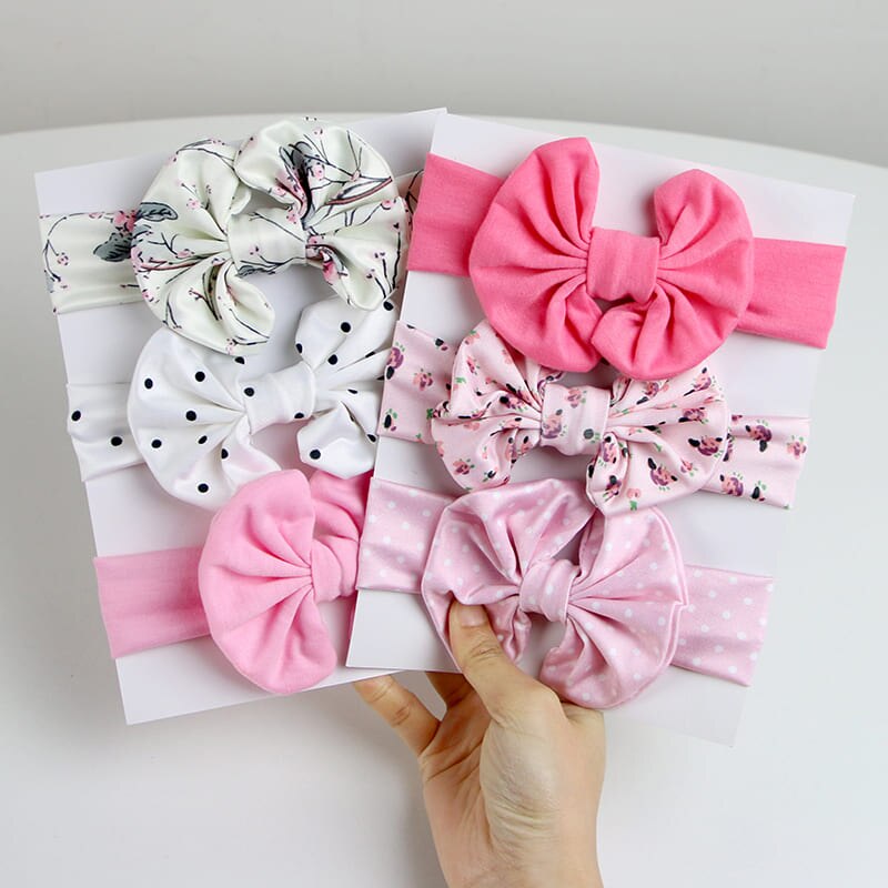 Soft Nylon Elastic Baby Headband Set: Stylish Bows for Newborn Girls - Everything Amazing