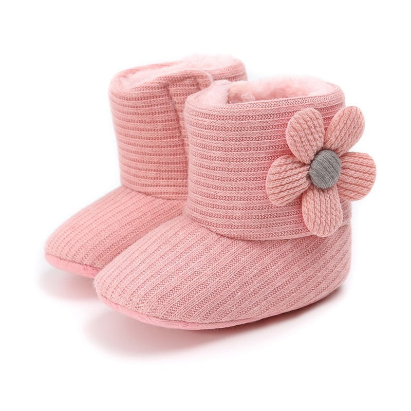 Warm autumn baby booties