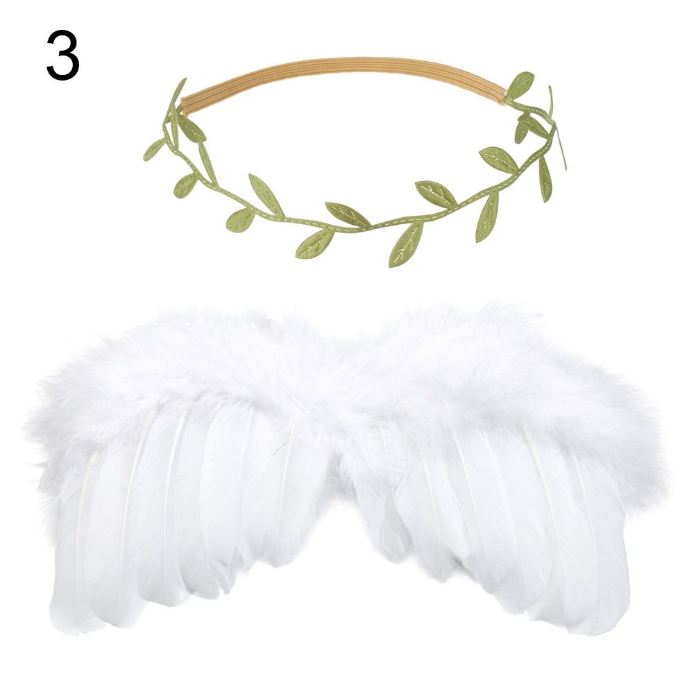 Newborn Angel Feather Wings with Flower Headband - Everything Amazing