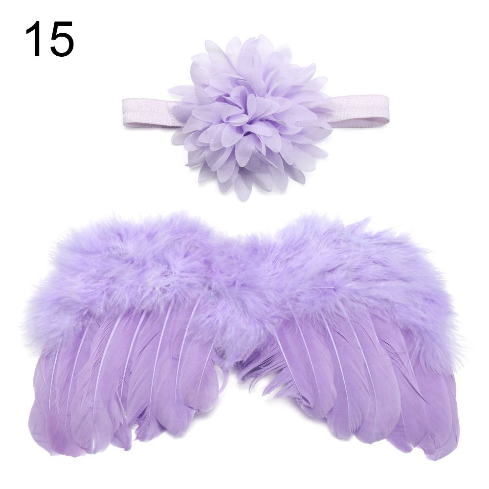 Newborn Angel Feather Wings with Flower Headband - Everything Amazing