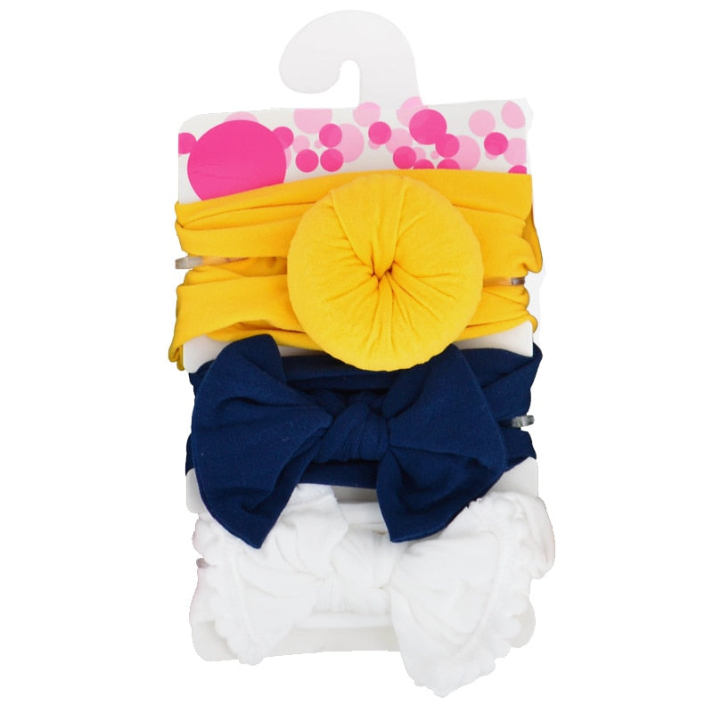 Soft Nylon Elastic Baby Headband Set: Stylish Bows for Newborn Girls - Everything Amazing