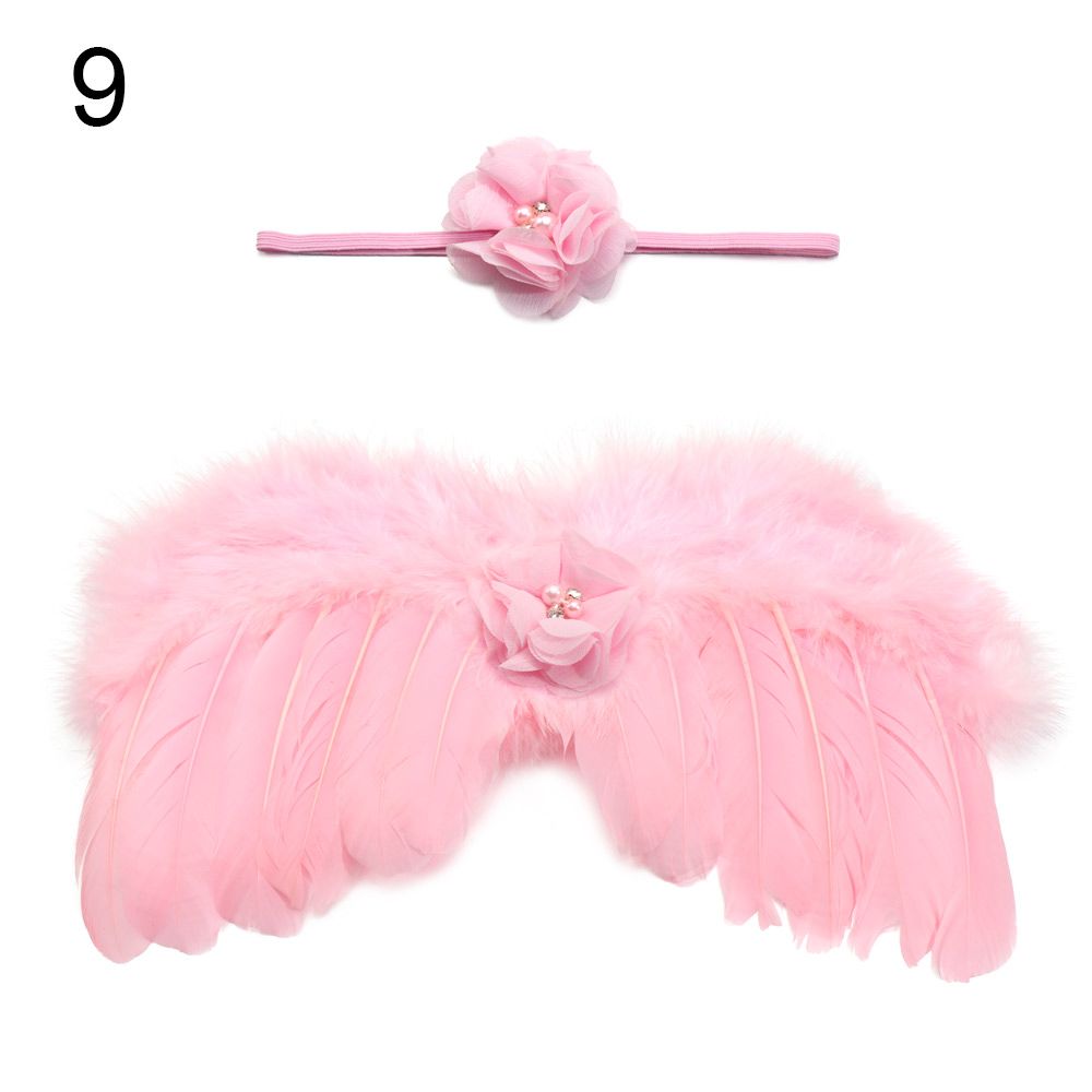 Newborn Angel Feather Wings with Flower Headband - Everything Amazing