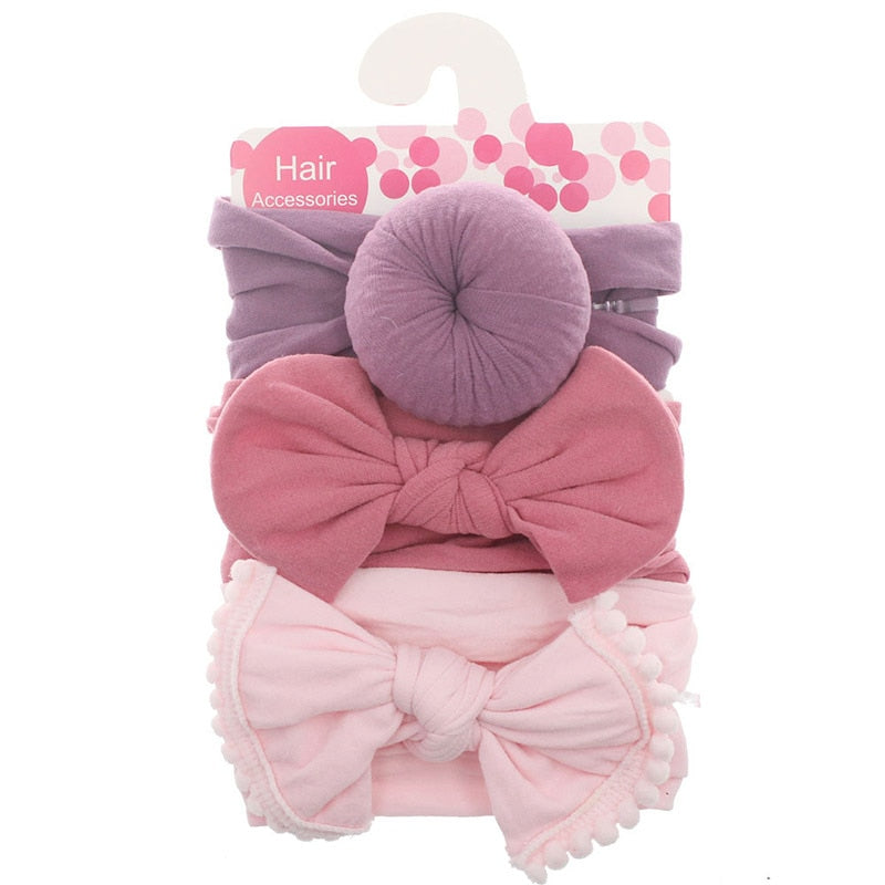 Soft Nylon Elastic Baby Headband Set: Stylish Bows for Newborn Girls - Everything Amazing