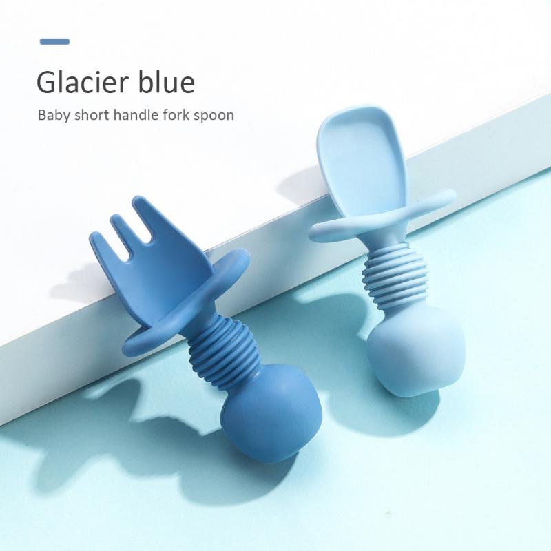  Silicone Fork Spoon Set - Short Handle