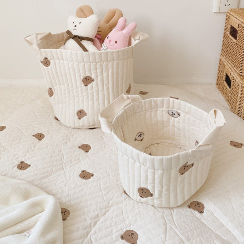 Cute Bear Embroidery Diaper Bag Caddy for Stylish and Organized Mummies - Everything Amazing