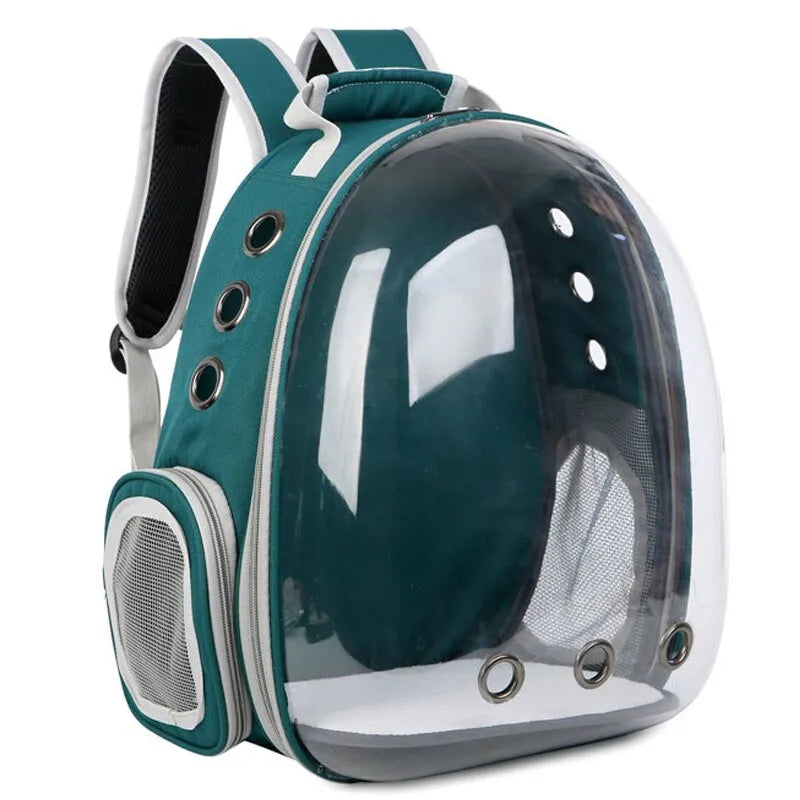 Transparent Pet Carrier Backpack for Cats, Small Animals, and Puppies - Bubble Capsule Design, Breathable, Travel Carrier for Pets