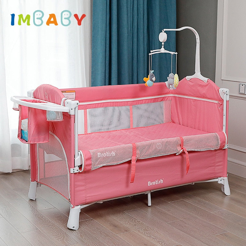 Red Portable Baby Bed