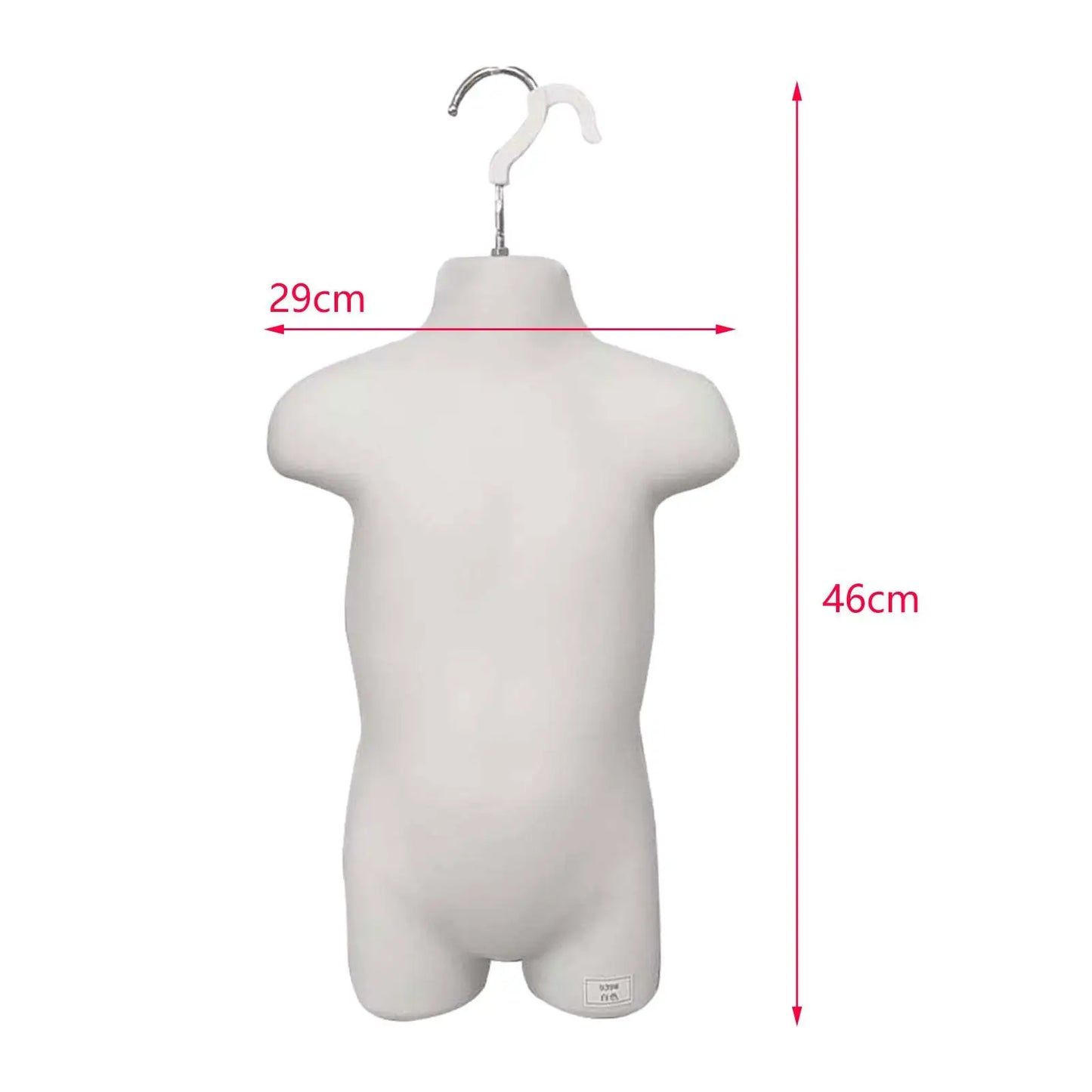 Children's Half Body Display Mannequin - Kids Torso Clothing Hanger with Hanging Hook for Sweaters, Tops, Coats & Shirts - Portable, Lightweight & Durable