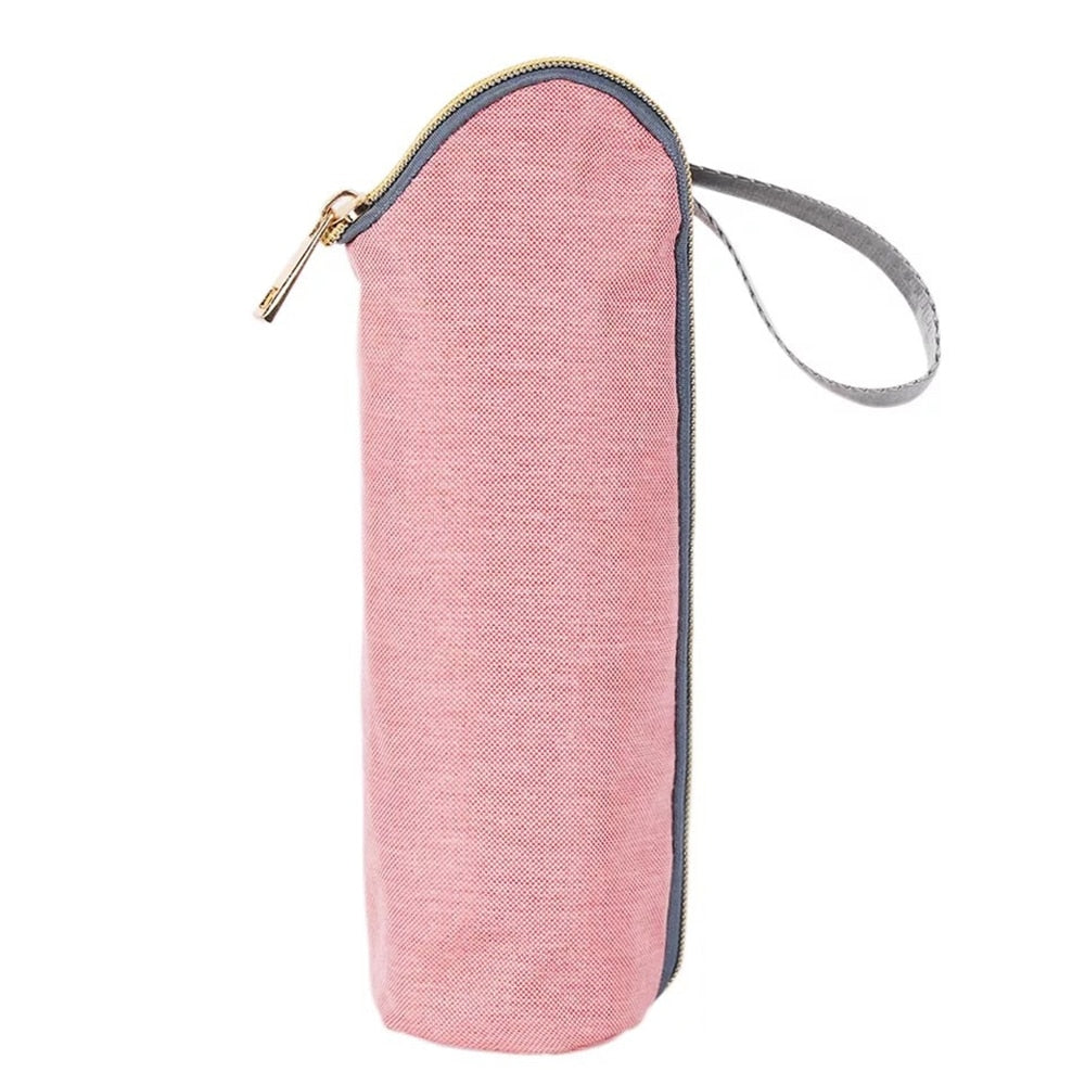 Pink baby bottle warmer bag
