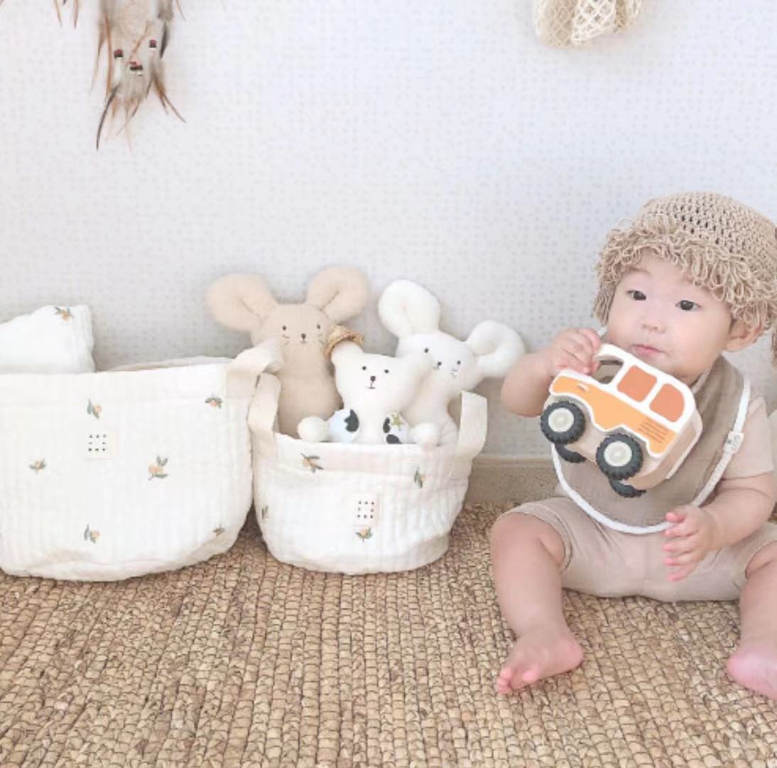 Cute Bear Embroidery Diaper Bag Caddy for Stylish and Organized Mummies - Everything Amazing