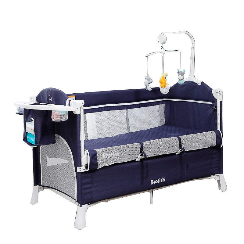 Nevy Blue Portable Baby Bed