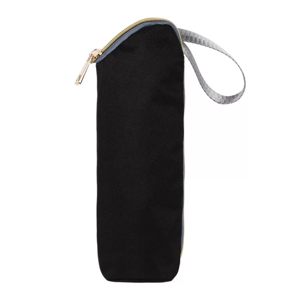 Baby bottle warmer bag with zipper