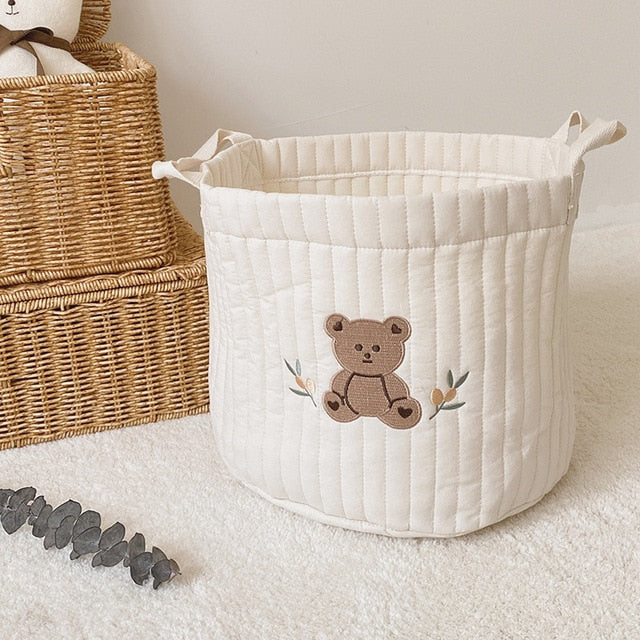 Cute Bear Embroidery Diaper Bag Caddy for Stylish and Organized Mummies - Everything Amazing