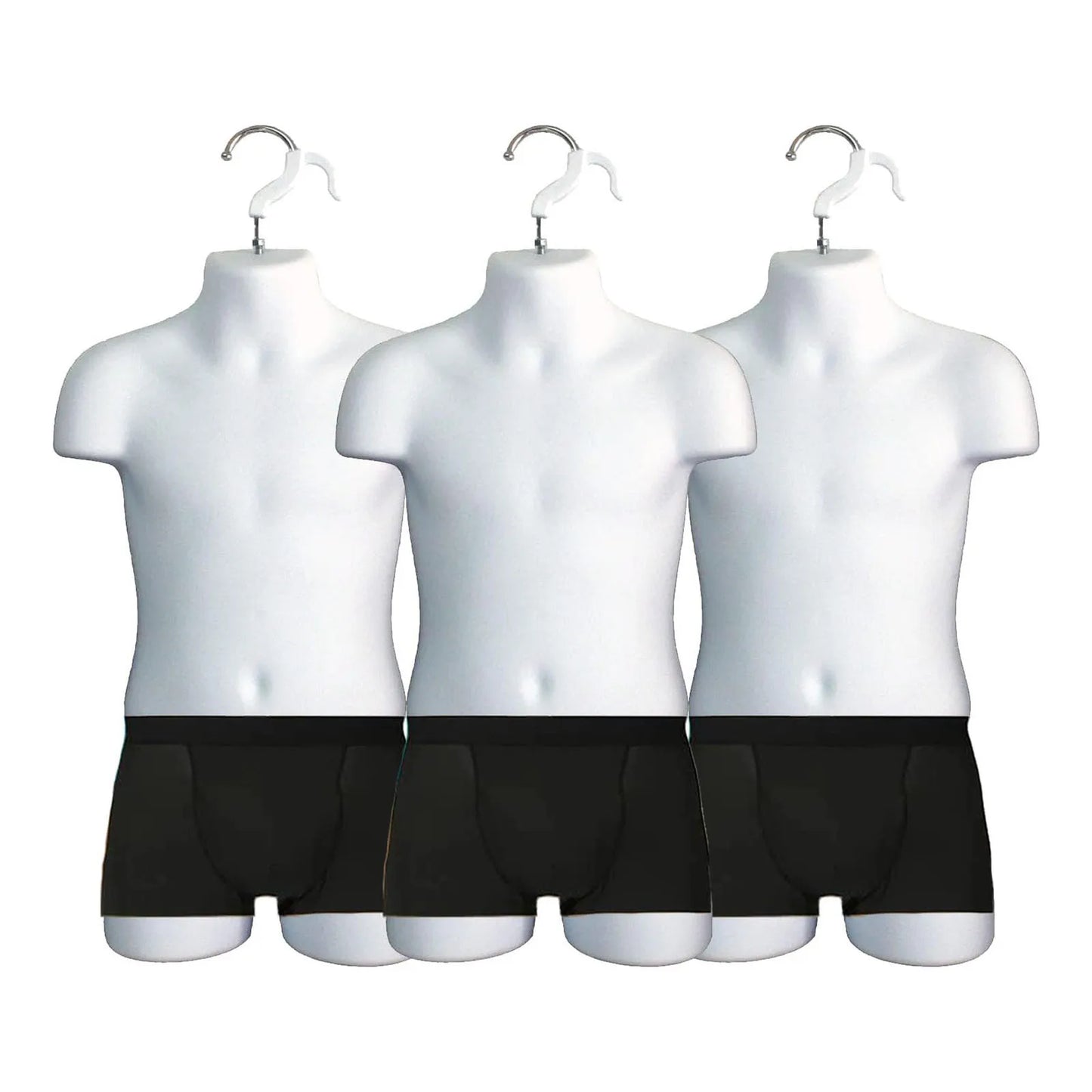 Children's Half Body Display Mannequin - Kids Torso Clothing Hanger with Hanging Hook for Sweaters, Tops, Coats & Shirts - Portable, Lightweight & Durable