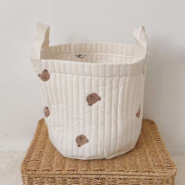 Cute Bear Embroidery Diaper Bag Caddy for Stylish and Organized Mummies - Everything Amazing