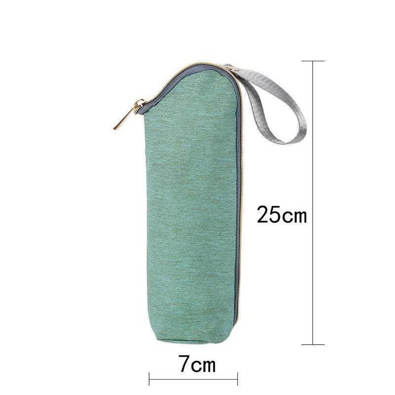 Baby bottle warmer bag in grey