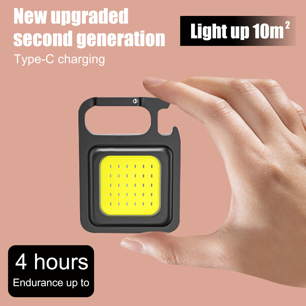 Mini Portable Rechargeable LED Keychain Flashlight – 400 Lumen COB Emergency Work Light