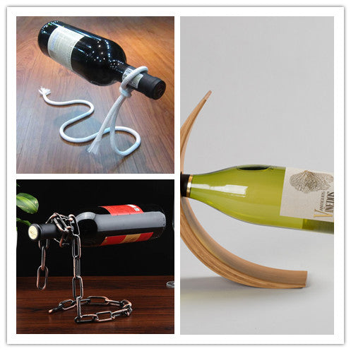 Floating Wine Holder | Artistic Wine Rack for Home Decoration