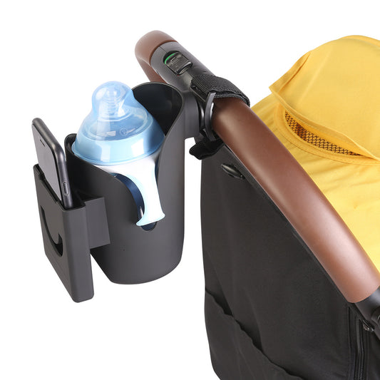 Baby Stroller Cup Holder - Adjustable and versatile cup holder for strollers, perfect for holding bottles, coffee mugs, or drinks securely while on the go. Ideal for parents who need a convenient way to keep drinks within reach during walks or errands. Easy to install and compatible with most strollers. Everything Amazing Shop.