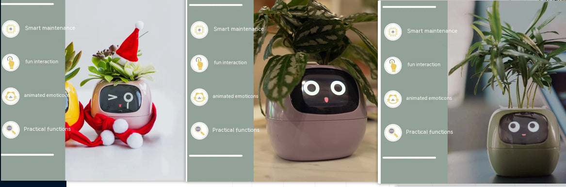 Smart Planter – AI-Powered Plant Care with 49+ Expressions, Smart Sensors, and Real-Time Water Monitoring