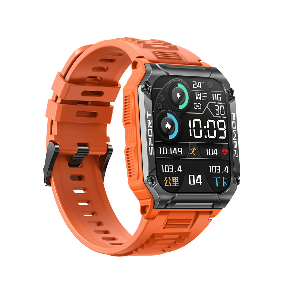 Smartwatch with 1.95” Screen, Bluetooth Calling, and Compass – IP68 Waterproof