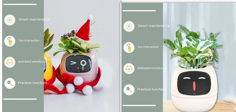 Smart Planter – AI-Powered Plant Care with 49+ Expressions, Smart Sensors, and Real-Time Water Monitoring