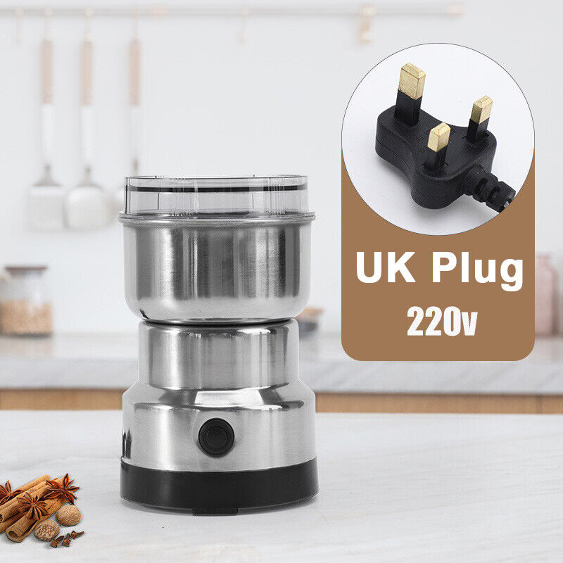 Electric Coffee Grinder UK – 200W Stainless Steel Blade Grinder for Coffee, Nuts, Spices & Beans, Fast & Uniform Grinding