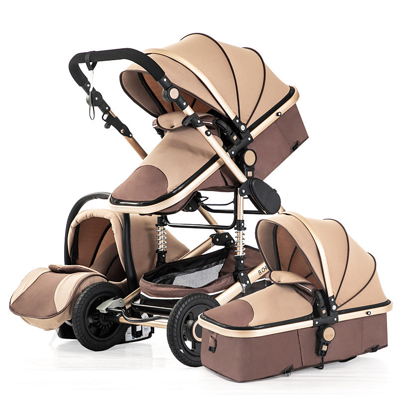 Luxury 3-in-1 Baby Stroller | Stroller, Bassinet, and Car Seat