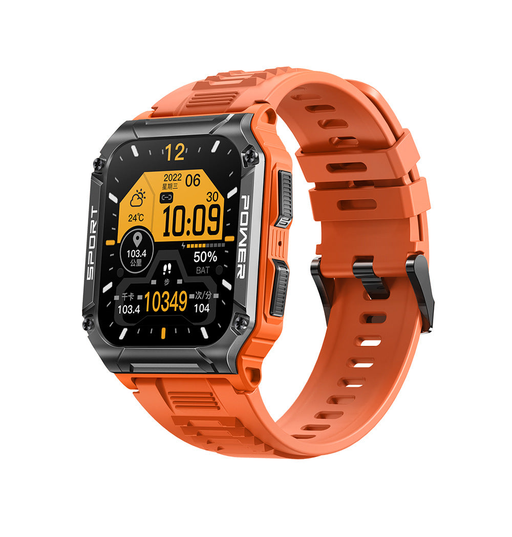 Smartwatch with 1.95” Screen, Bluetooth Calling, and Compass – IP68 Waterproof