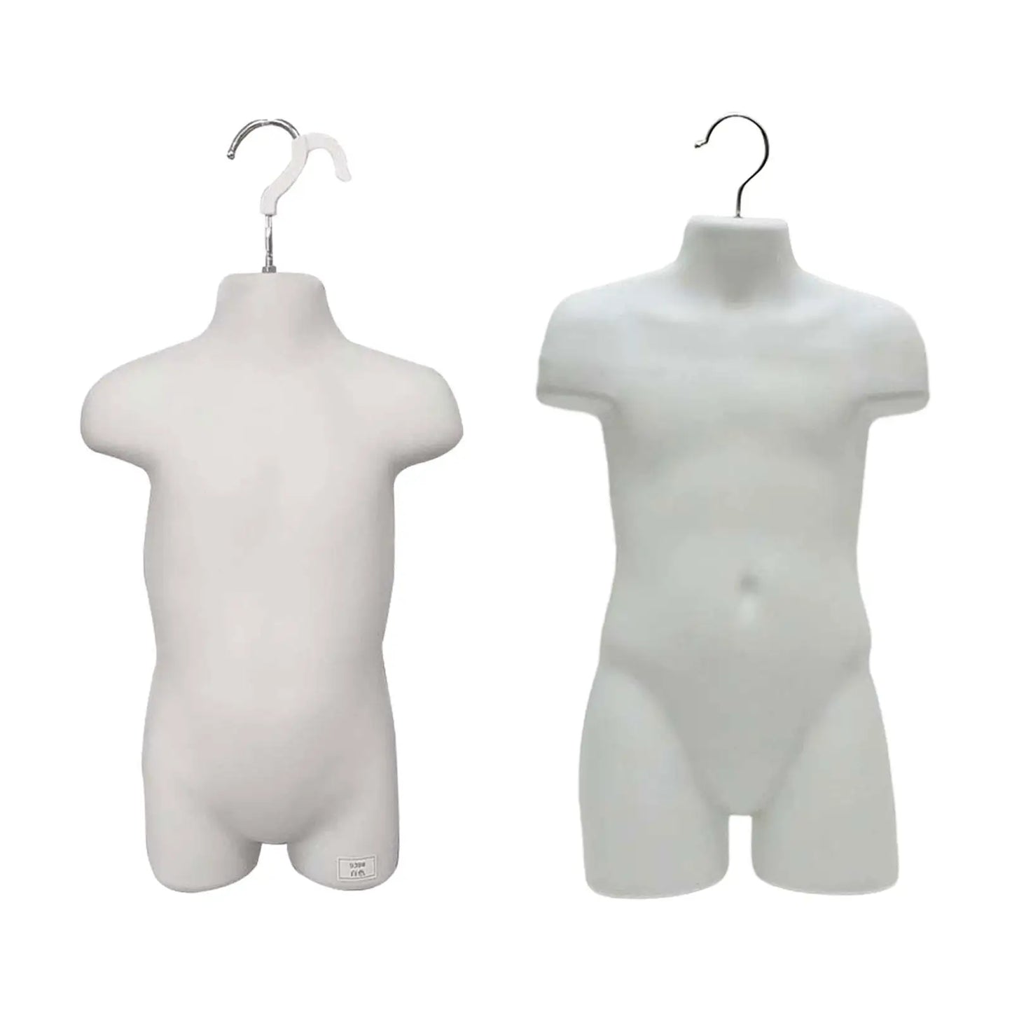 Children's Half Body Display Mannequin - Perfect for showcasing kids' clothing such as sweaters, tops, coats, and shirts. This lightweight and portable mannequin is designed with a hanging hook for easy storage and display. Its durable construction ensures long-lasting use, making it ideal for retail shops, boutiques, or home use. The mannequin features a realistic torso shape, perfect for presenting children's fashion. Everything Amazing Shop.