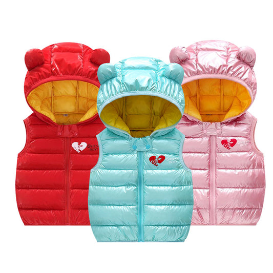 Children's Warm Down Vest – Hooded Autumn Sleeveless Jacket for Boys and Girls, Perfect Winter Outerwear for Kids. Stylish, cozy, and insulated, ideal for colder weather. Designed for comfort and warmth, making it the perfect addition to your child's winter wardrobe. Available in various sizes for boys and girls. everything amazing shop